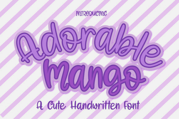Adorable Mango: A Whimsical Script Font