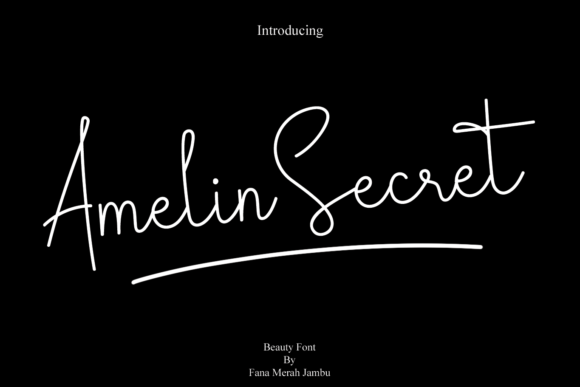 Amelin Secret Font: Elegant Script for Craft Projects