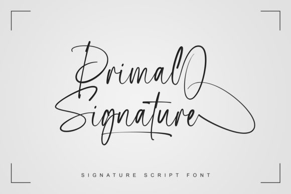 Primal Signature Font for Elegant Design