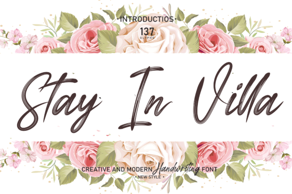 Stay in Villa Font for Web Design